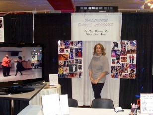 Lori Minovich at her booth at the January 2010 Bridal Show at the Westchester County Center, White Plains, NY.